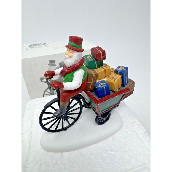 Department 56 North Pole Series "Holiday Deliveries" Santa Bicycle Christmas - Picture 1 of 7